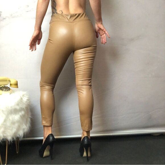 C by One faux tan leather pants - Picture 2 of 5